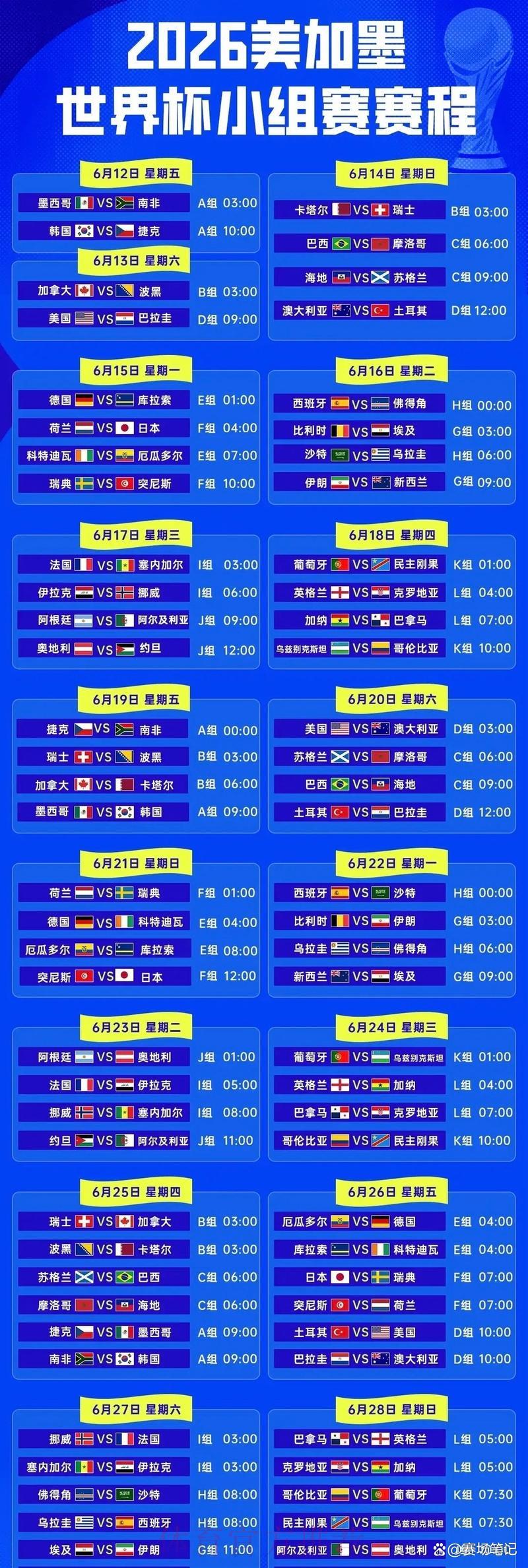 2026世界杯赛程及实时比分查询助手 2026世界杯赛程及实时比分查询助手